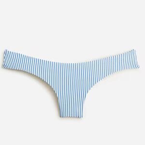 J. Crew Hipster Bikini Bottom in Seersucker Blue Stripe Women's Medium $59 BF116